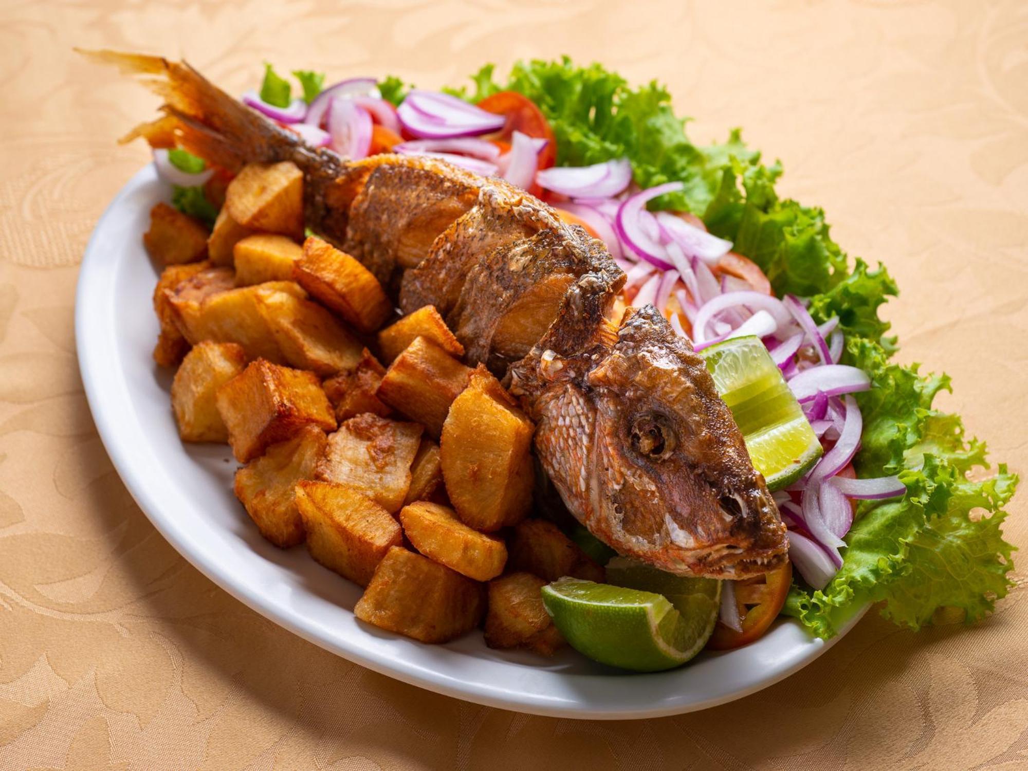 Ocean Palace All Inclusive Premium Натал Екстер'єр фото Fried fish with potatoes